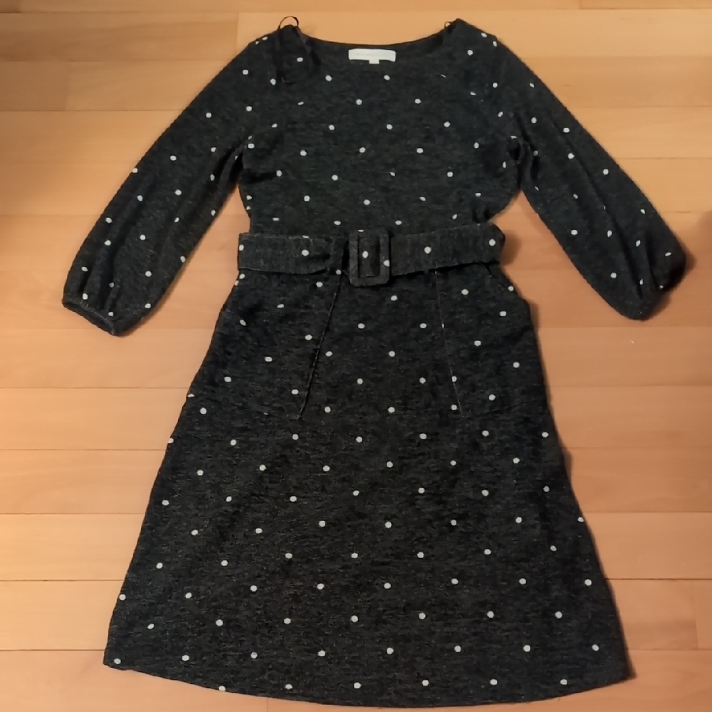 Monteau White Polka Dot print dress